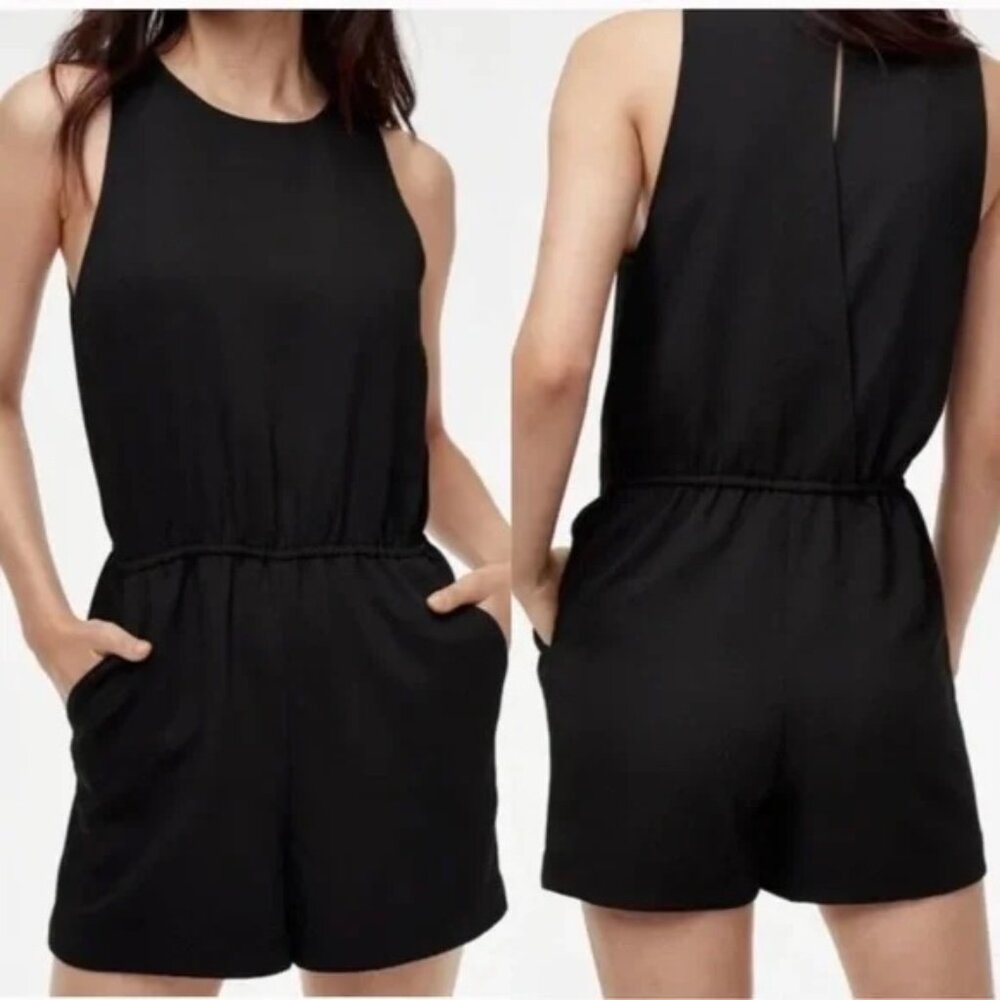 Aritzia Wilfred Rive Black Romper Jumpsuit Small (S)